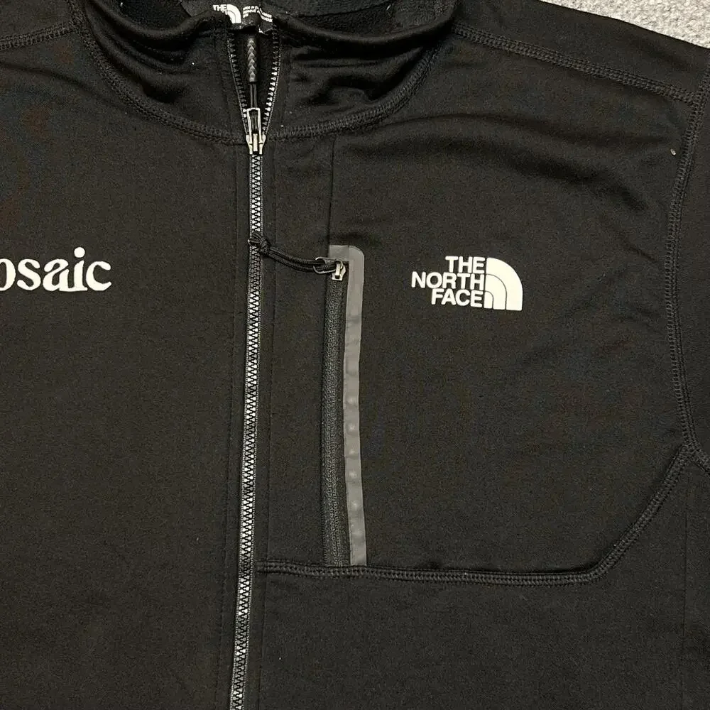 The North Face Jacket Mens M Black Softshell Full Zip Lined Pockets Hiking